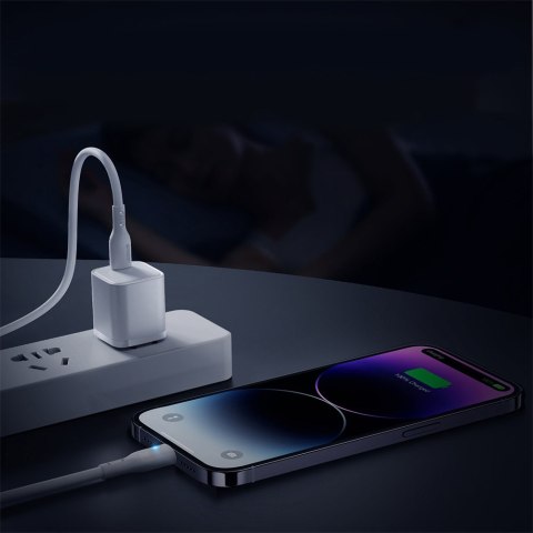 Kabel do iPhone ze wskaźnikiem LED USB-C - Lightning 20W 2m biały JOYROOM