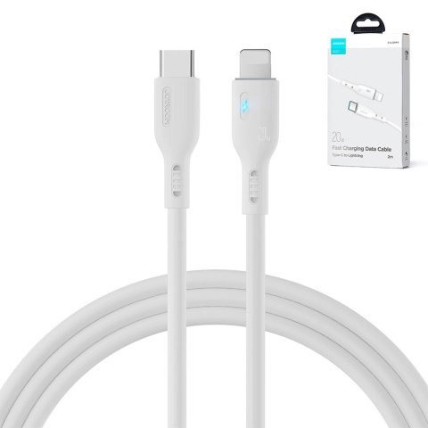 Kabel do iPhone ze wskaźnikiem LED USB-C - Lightning 20W 2m biały JOYROOM