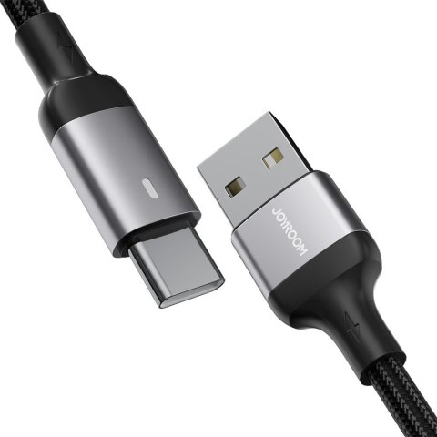 Kabel przewód USB - USB-C do szybkiego ładowania A10 Series 3A 1.2m czarny JOYROOM