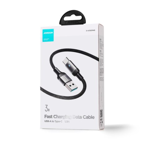 Kabel przewód USB - USB-C do szybkiego ładowania A10 Series 3A 1.2m czarny JOYROOM