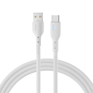 Kabel przewód ze wskaźnikiem LED USB - USB-C 3A 2m biały JOYROOM