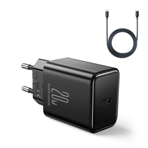 Ładowarka sieciowa USB-C 20W PD czarna JOYROOM