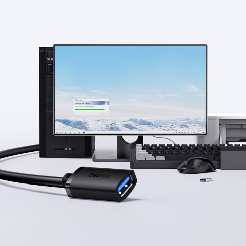 Przedłużacz kabla przewodu USB 3.0 1.5m czarny BASEUS