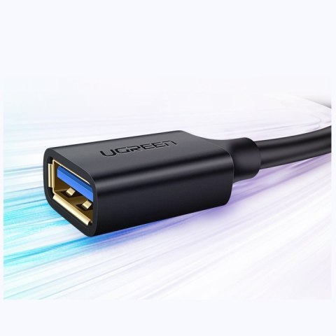 Przedłużacz kabla przewodu USB 3.0 1m czarny UGREEN