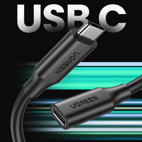 Przedłużacz kabla przewodu USB-C 100W 10Gb/s 1m czarny UGREEN