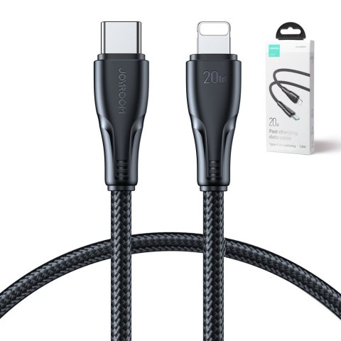 Przewód kabel iPhone Surpass Series USB-C - Lightning 20W 1.2m czarny JOYROOM