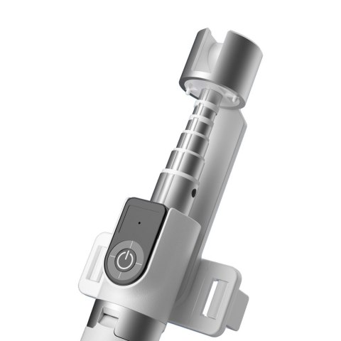 Selfie stick kijek teleskopowy do selfie ze statywem i pilotem BT F18W biały DUDAO