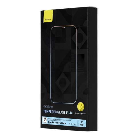 Szkło hartowane do iPhone 14 Pro Max z osłoną na głośnik 0.4mm ZESTAW BASEUS