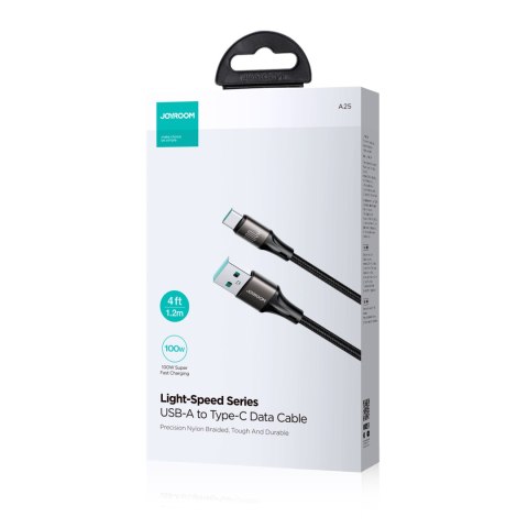 Kabel przewód Light-Speed Series USB-A - USB-C szybki transfer 100W 1.2m czarny JOYROOM