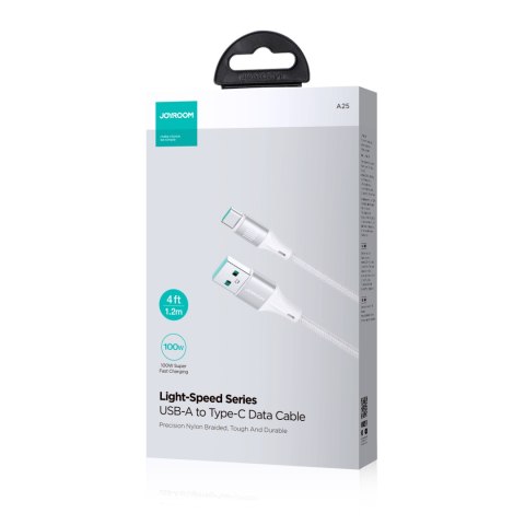 Kabel przewód Light-Speed Series USB-A - USB-C szybki transfer 100W 2m biały JOYROOM