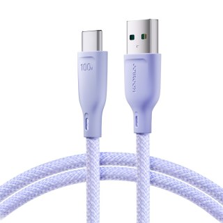 Kabel przewód Multi-Color Series USB-A - USB-C 100W szybki transfer 1m fioletowy JOYROOM