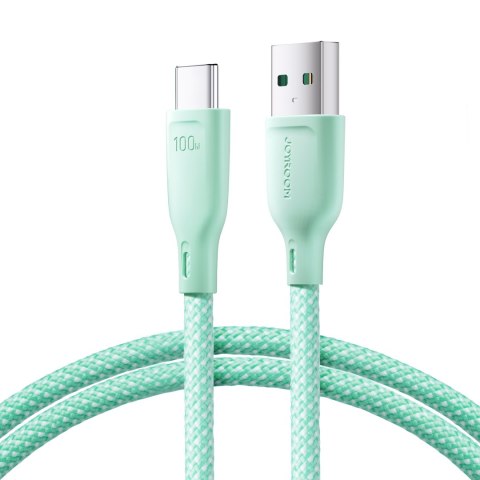 Kabel przewód Multi-Color Series USB-A - USB-C 100W szybki transfer 1m zielony JOYROOM