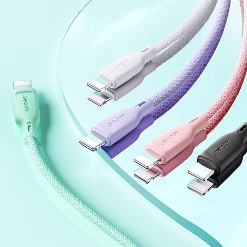 Kabel przewód Multi-Color Series USB-C - USB-C 60W szybki transfer 1m fioletowy JOYROOM