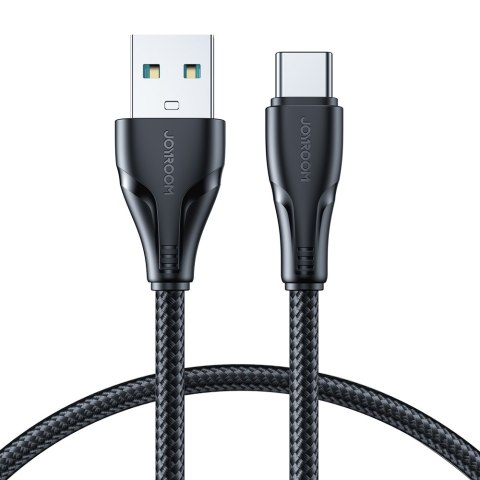 Kabel przewód Surpass Series USB - USB-C do szybkiego ładowania 3A 1.2m czarny JOYROOM