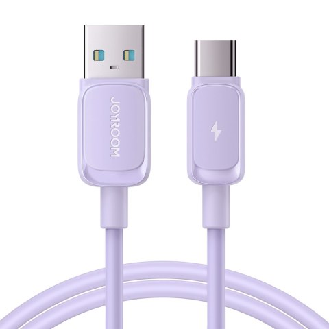 Kabel przewód USB-A - USB-C 3A 1.2m fioletowy JOYROOM