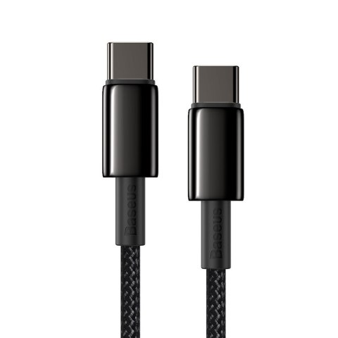 Kabel przewód USB-C szybkie ładowanie Power Delivery PD QC 100W 5A 1m czarny BASEUS