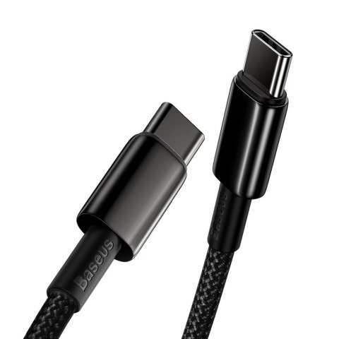 Kabel przewód USB-C szybkie ładowanie Power Delivery PD QC 100W 5A 1m czarny BASEUS