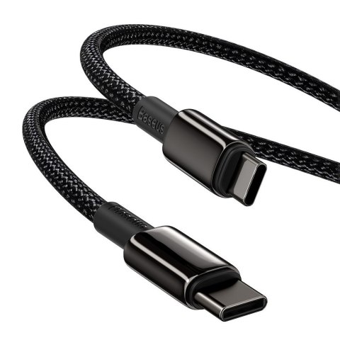 Kabel przewód USB-C szybkie ładowanie Power Delivery PD QC 100W 5A 1m czarny BASEUS