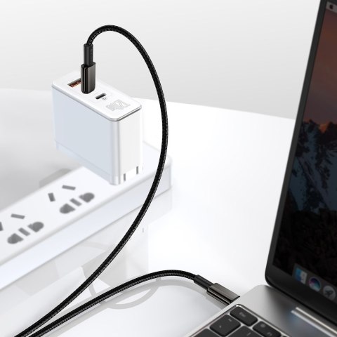 Kabel przewód USB-C szybkie ładowanie Power Delivery PD QC 100W 5A 1m czarny BASEUS