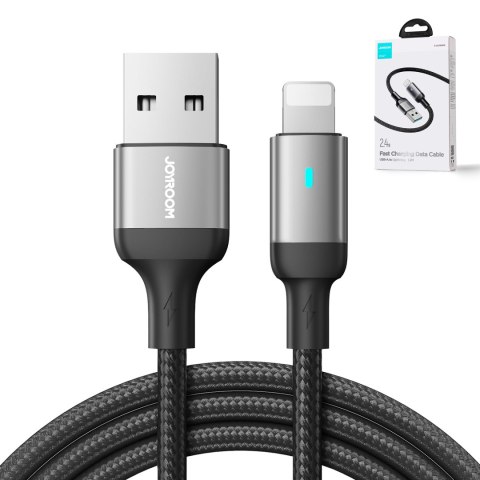 Kabel przewód do iPhone A10 Series USB - Lightning 2.4A 1.2m czarny JOYROOM