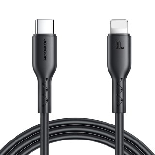 Kabel przewód do iPhone Flash-Charge Series USB-C - Lightning 30W 1m czarny JOYROOM