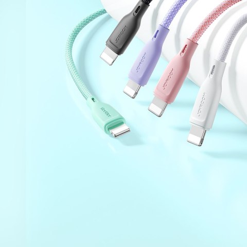 Kabel przewód do iPhone Multi-Color Series USB-A - Lightning 3A 1m różowy JOYROOM