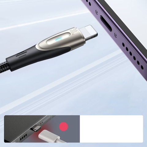 Kabel przewód do iPhone Pioneer Series USB-C - Lightning 30W 1.2m czarny JOYROOM