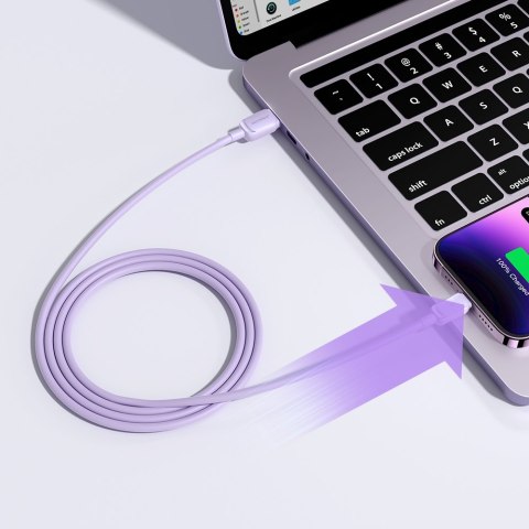 Kabel przewód do iPhone USB-A - Lightning 2.4A 1.2m fioletowy JOYROOM