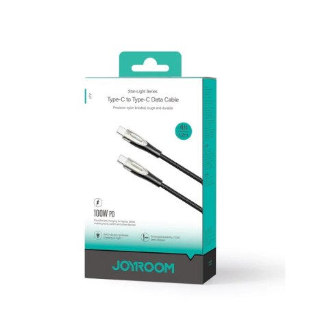 Kabel przewód w oplocie Pioneer Series USB-C 240W 1.2m czarny JOYROOM