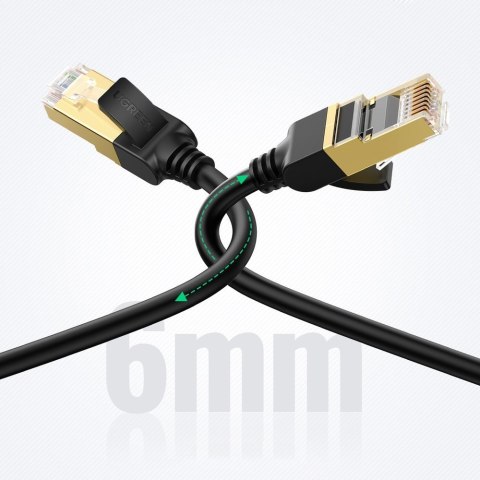 Kabel sieciowy patchcord STP RJ45 Cat 7 15m czarny UGREEN