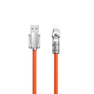 Mocny kabel kątowy do iPhone USB-A - Lightning 30W 1m rotacja 180 pomarańczowy DUDAO