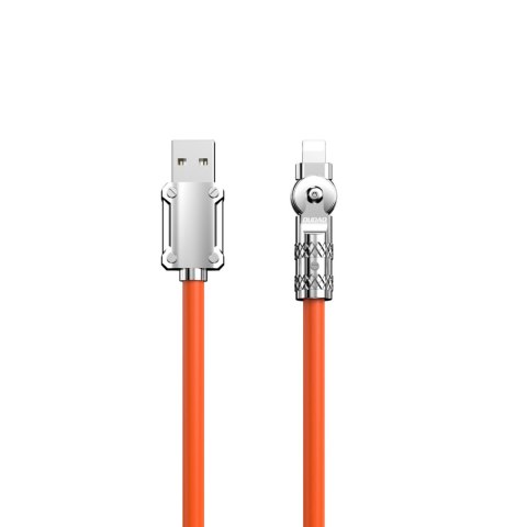 Mocny kabel kątowy do iPhone USB-A - Lightning 30W 1m rotacja 180 pomarańczowy DUDAO