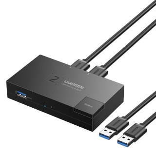 Switch przełącznik USB 3.0 dwukierunkowy na dwa komputery czarny UGREEN