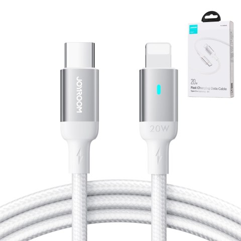 Wytrzymały kabel do iPhone A10 Series w oplocie USB-C - Lightning 20W 2m biały JOYROOM