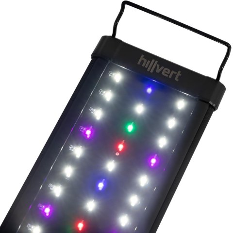 Lampa oświetlenie LED do akwarium wzrostu roślin pełne spektrum 45 diod 36 cm 12 W Hillvert