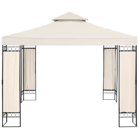 Pawilon ogrodowy altana namiot składany 3 x 3 x 2.6 m kremowy UNIPRODO