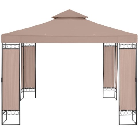 Pawilon ogrodowy namiot altana zadaszenie składane 3 x 3 x 2.6 m beżowe UNIPRODO