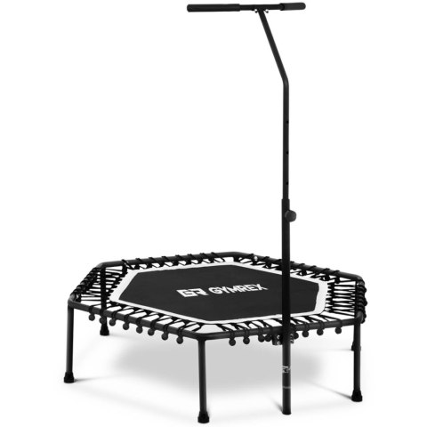 Trampolina fitness do ćwiczeń z regulowanym uchwytem 124 cm czarno-biała GYMREX