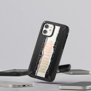 Etui pancerny pokrowiec z ramką iPhone 12 mini Fusion X Design Routine czarny Ringke