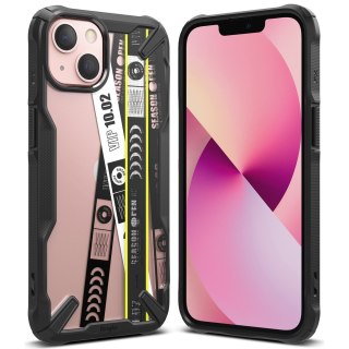 Etui pancerny pokrowiec z ramką iPhone 13 mini Fusion X Design Ticket band czarny Ringke