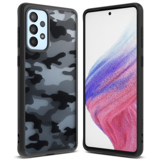 Etui pokrowiec z żelową ramką Galaxy A73 Fusion Matte czarny Ringke