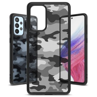 Etui pokrowiec z żelową ramką Galaxy A73 Fusion Matte czarny Ringke