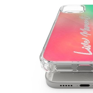 Pancerne etui pokrowiec z żelową ramką iPhone 12 Pro Max Fusion Design różowo-zielony Ringke