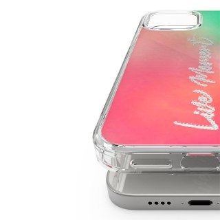 Pancerne etui pokrowiec z żelową ramką iPhone 12 mini Fusion Design różowo-zielony Ringke