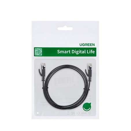 Płaski kabel sieciowy patchcord RJ45 LAN Ethernet Cat. 6 2m czarny UGREEN