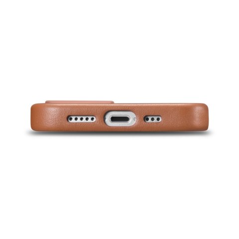 Pokrowiec etui z naturalnej skóry do iPhone 14 Plus MagSafe Case Leather brązowy ICARER