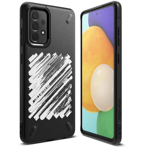 Wytrzymałe wzmacniane etui do telefonu GALAXY A72 4G ONYX Paint czarny Ringke