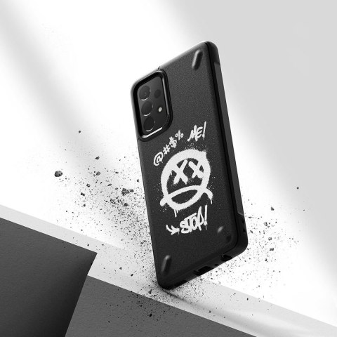 Wytrzymałe wzmacniane etui do telefonu GALAXY A72 4G ONYX Paint czarny Ringke