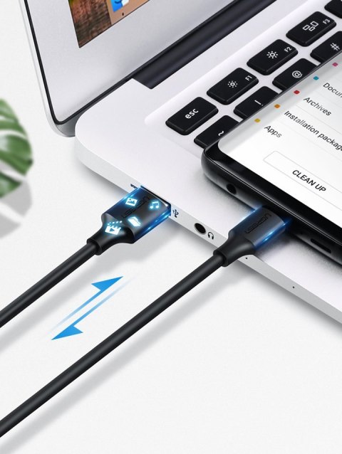 Wytrzymały kabel przewód USB - USB-C 480 Mbps 3A 1.5m czarny UGREEN