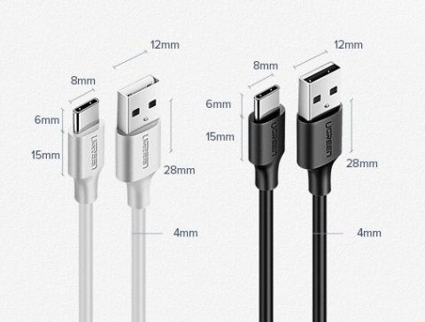 Wytrzymały kabel przewód USB - USB-C 480 Mbps 3A 1.5m czarny UGREEN